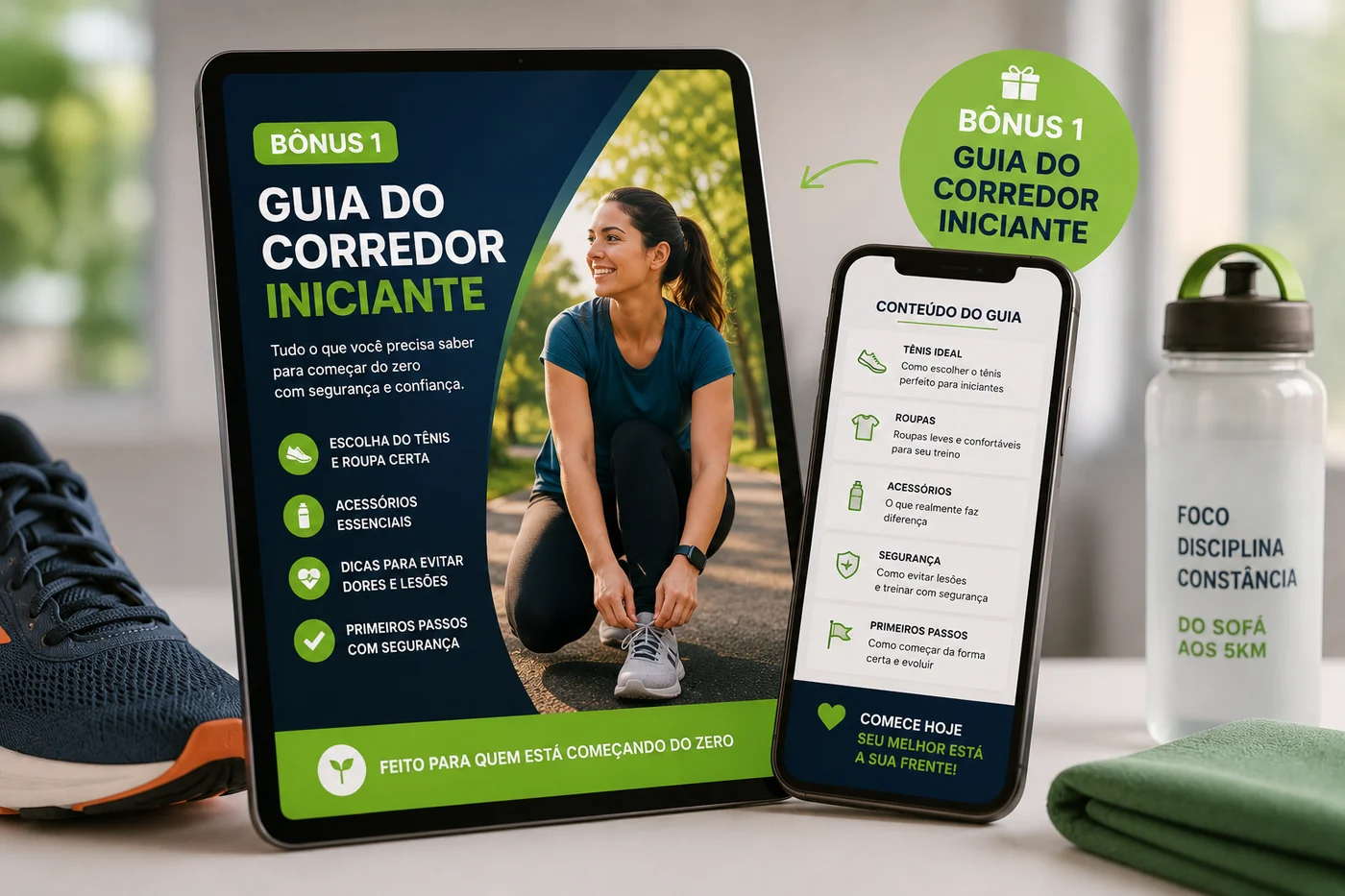 Mockup do bônus Guia do Corredor Iniciante
